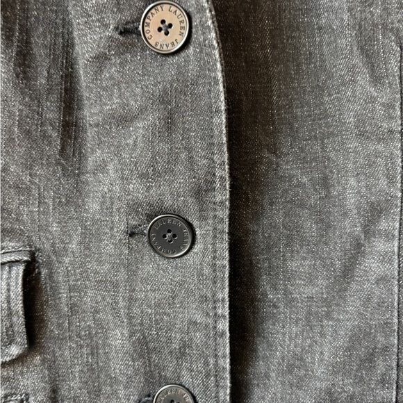 Vintage Lauren Jeans Co. Women's Charcoal Denim Blazer - Picture 3 of 11